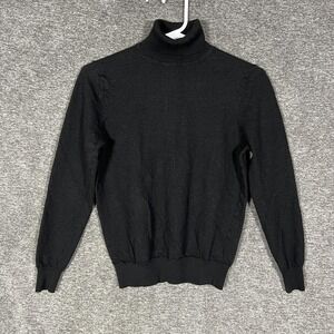 Suitsupply Sweater Mens XS Black Merino Wool Turtleneck Knit Pullover Top